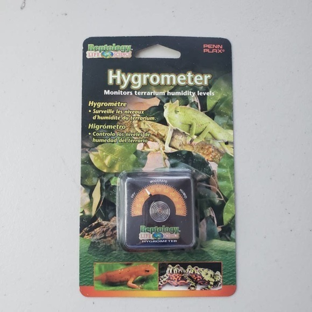 Reptology Penn Plax Hygrometer Monitor Terrarium Humidity Level Adhesive Sticker